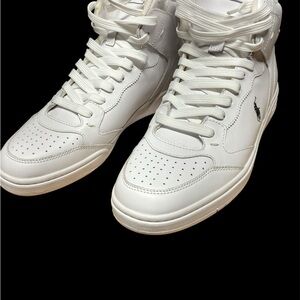 Polo by Ralph Lauren Men's White High-Top Sneakers